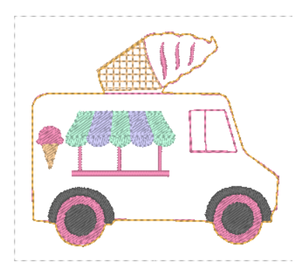 Ice Cream Bow Holder  | Digital Embroidery File