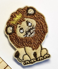 King Lion Feltie in 2 sizes | Digital Embroidery File