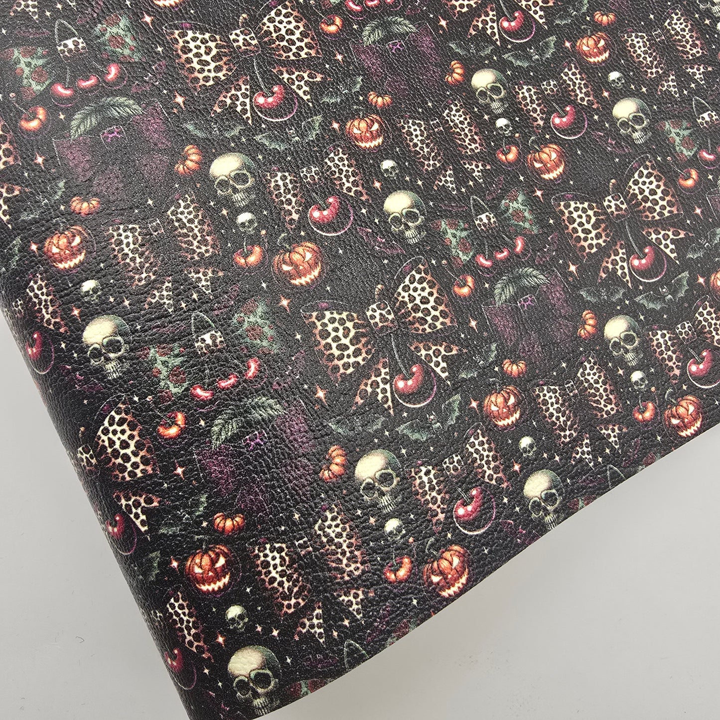 Halloween Leopard Bows Artisan Leatherette