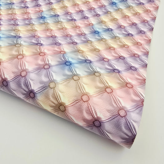 Pastel Ombre Quilted Artisan Leathette
