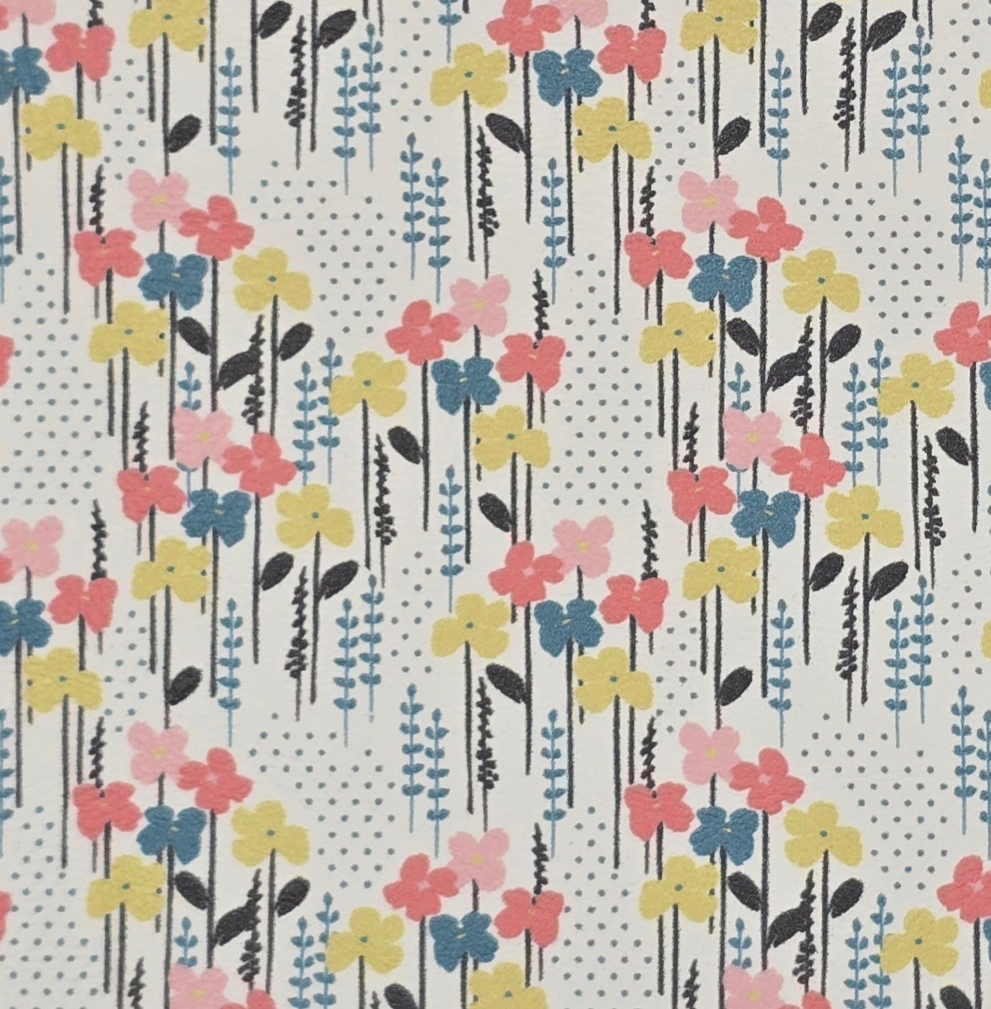 Chevron & Dotty Blooms Collection Artisan Leatherette