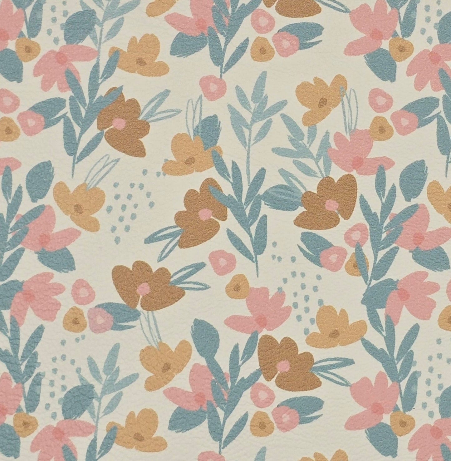 Mustard & Pink Floral Collection Artisan Leatherette