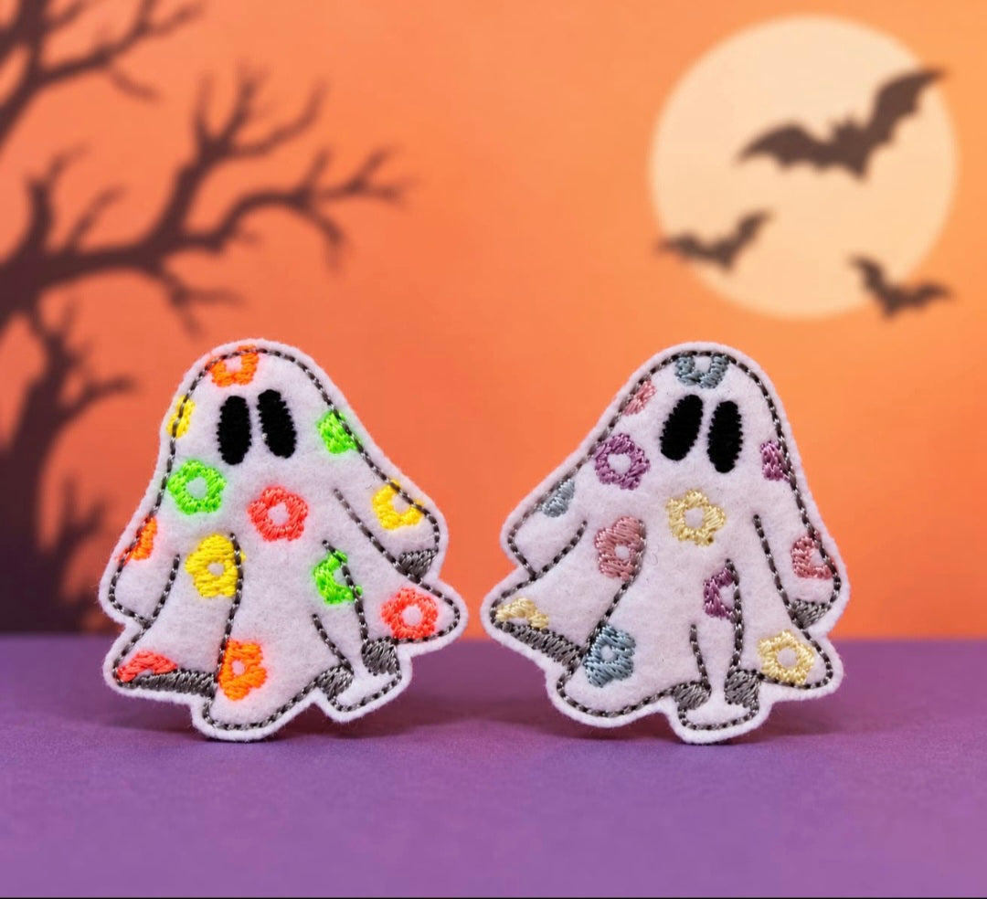 Floral Halloween Ghosts - Strip of 3