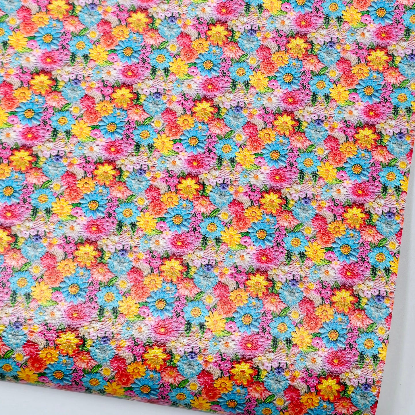 Embroidery Flowers Style 2 Artisan Leatherette