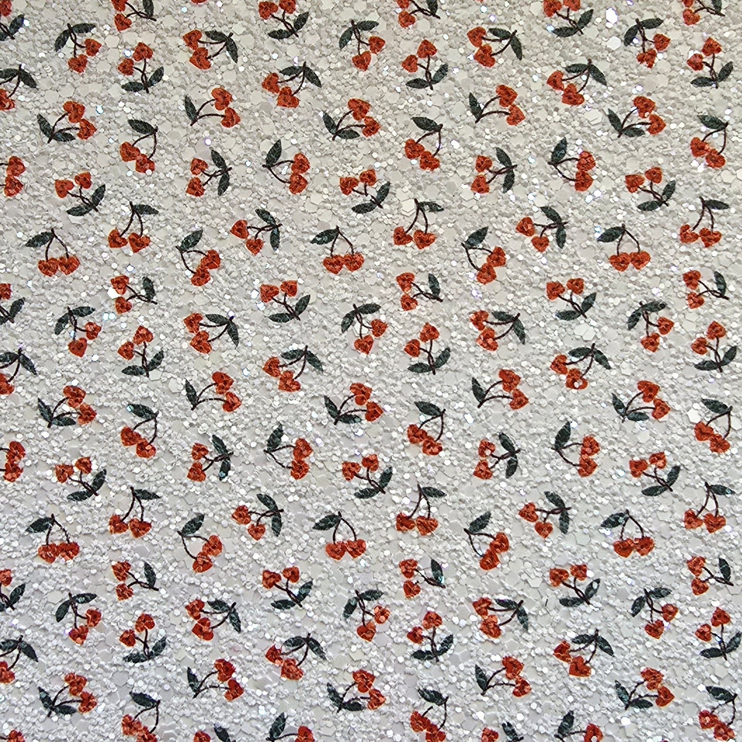 Cherry Love Printed Chunky Glitter