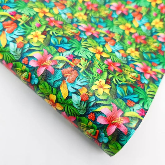 3D Tropical Jungle Artisan Leatherette