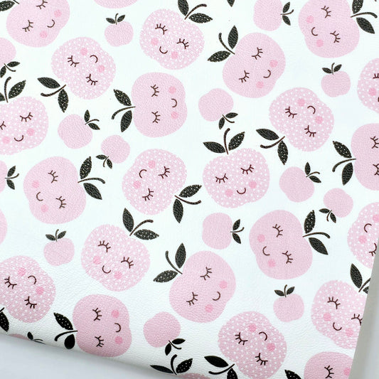 Cute Pink Apples Artisan Leatherette