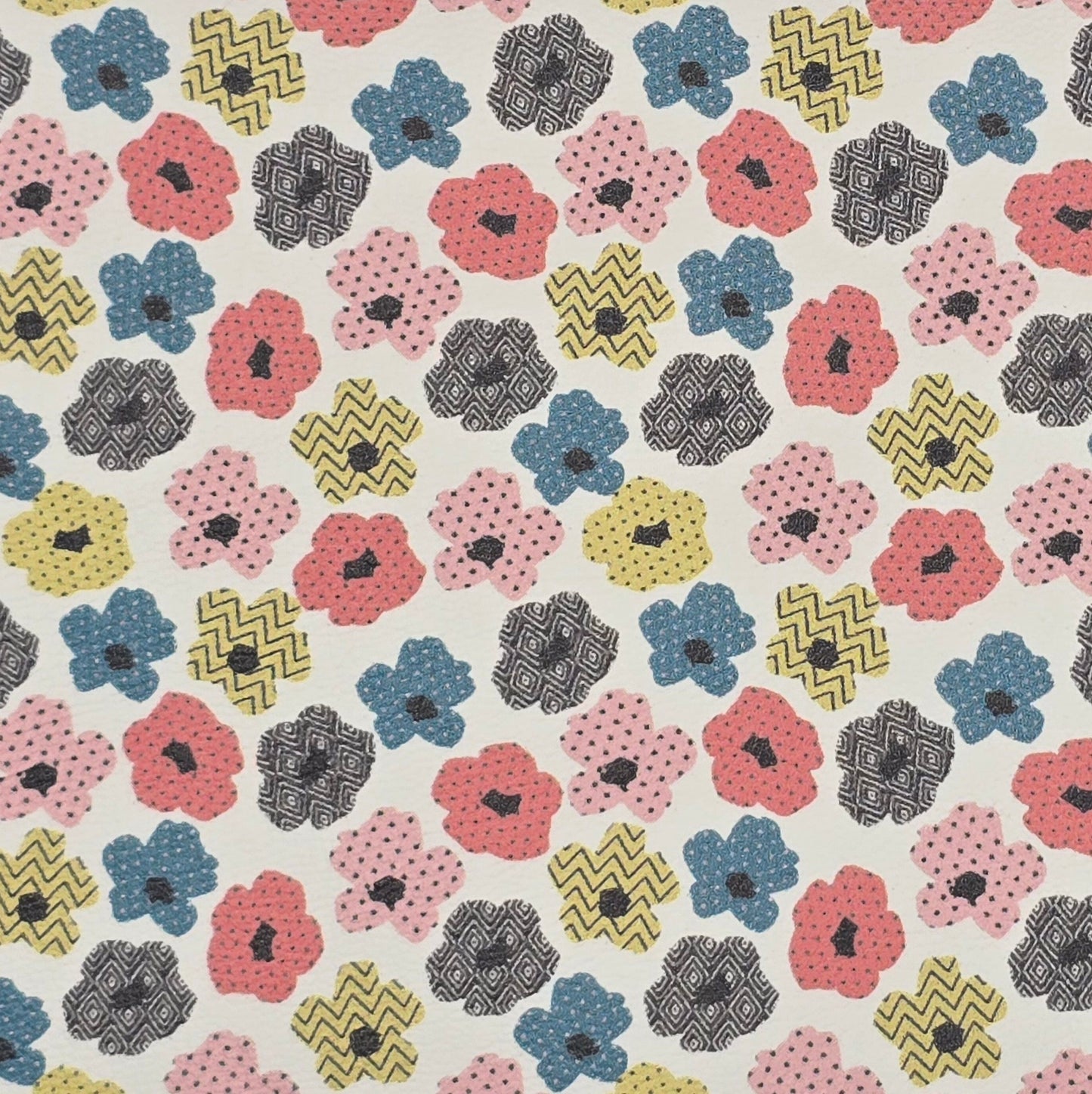 Chevron & Dotty Blooms Collection Artisan Leatherette