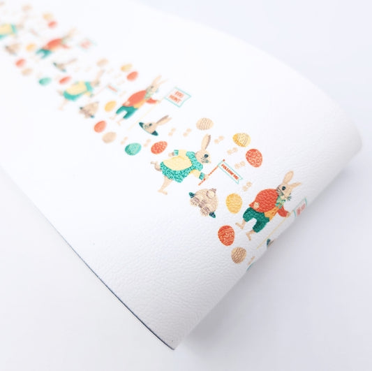 Bunny Fun Leatherette Fabric Roll
