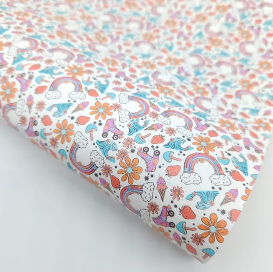 Retro Groovy Summer Artisan Leatherette