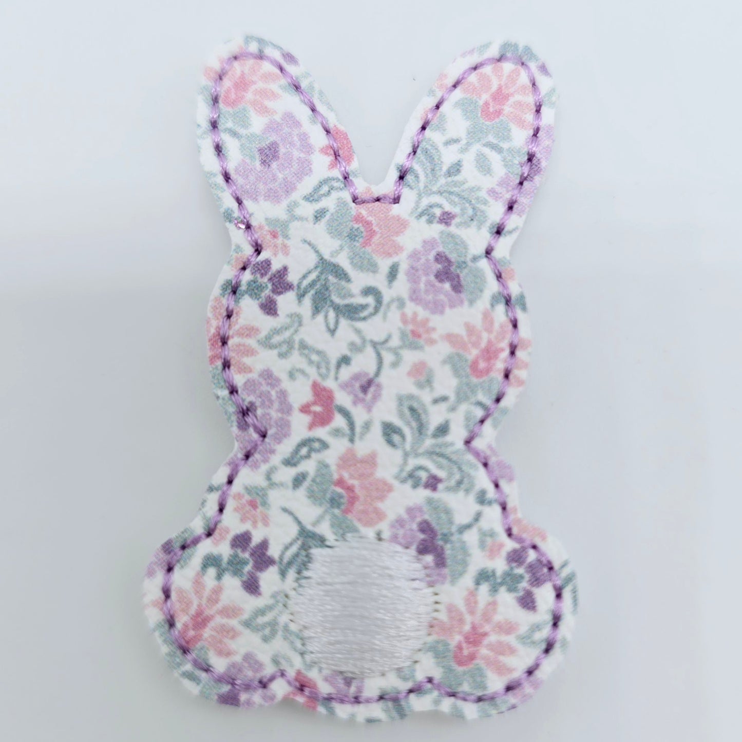 Floral Bunny Silhouette Feltie / strip of 3