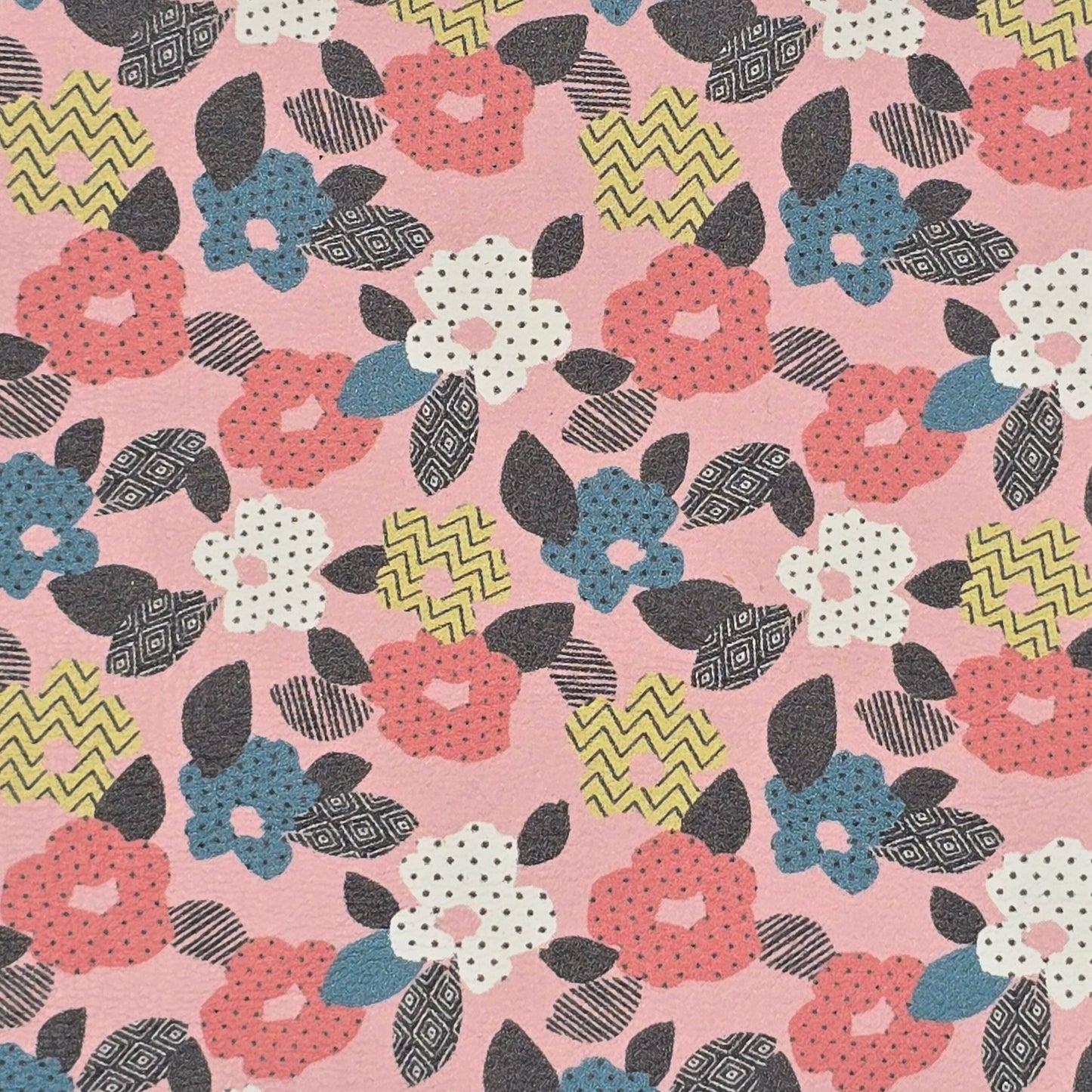 Chevron & Dotty Blooms Collection Artisan Leatherette