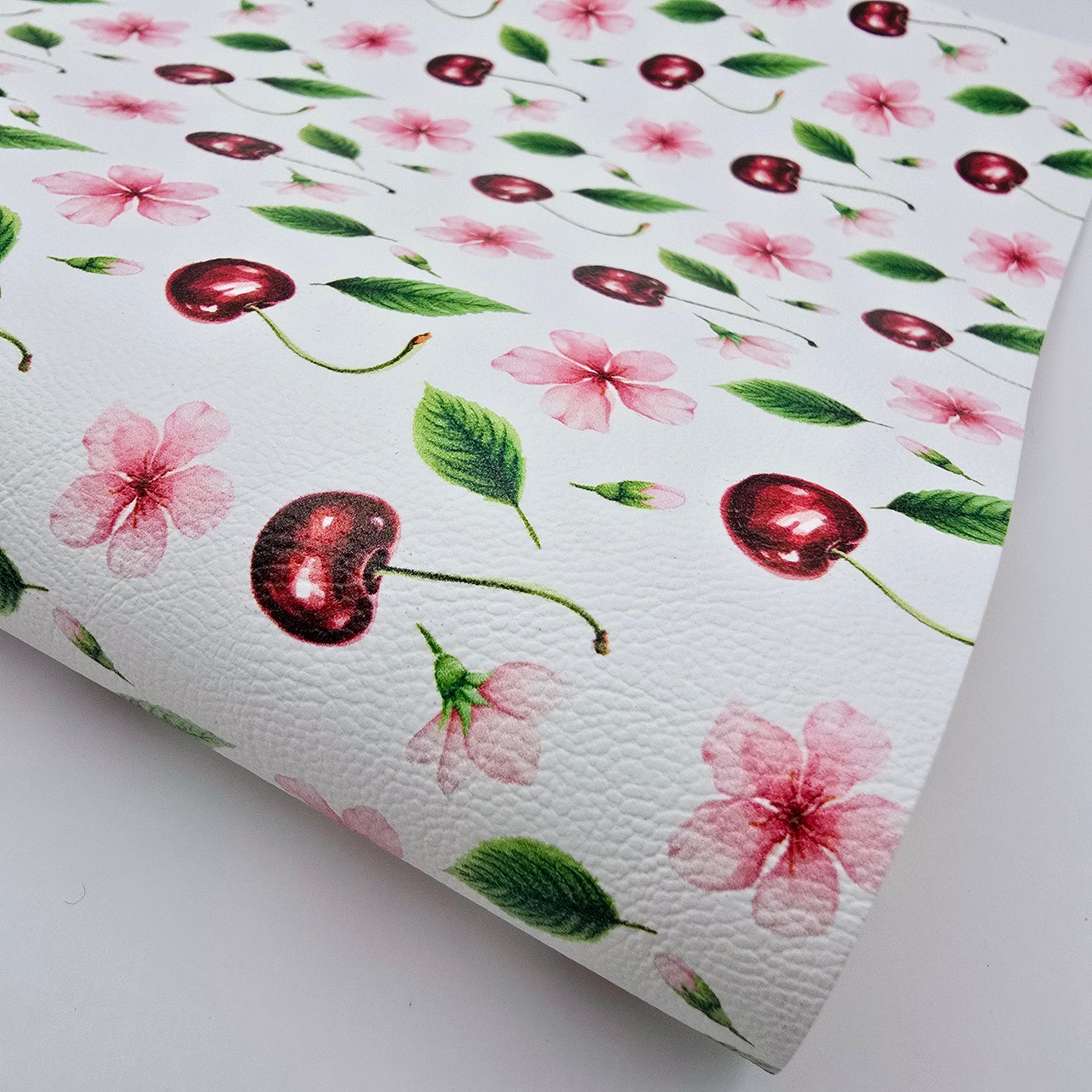Cherry Cherry Blossom Artisan Leatherette