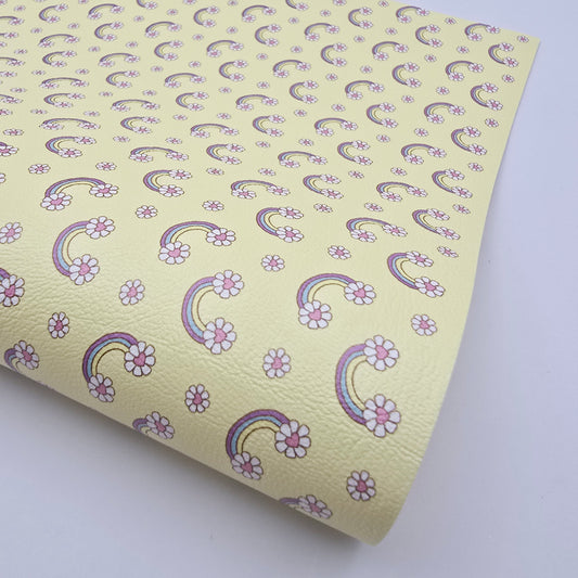 Sweet Daisy Rainbow Artisan Leatherette