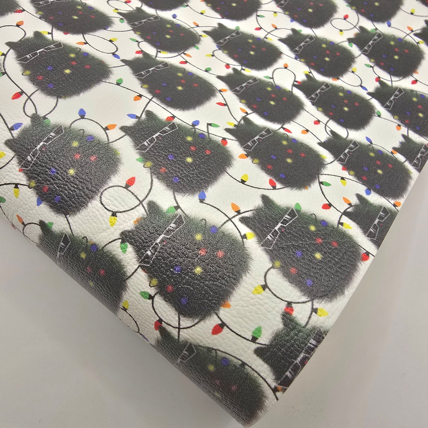 Grinchy Christmas Cat Artisan Leatherette