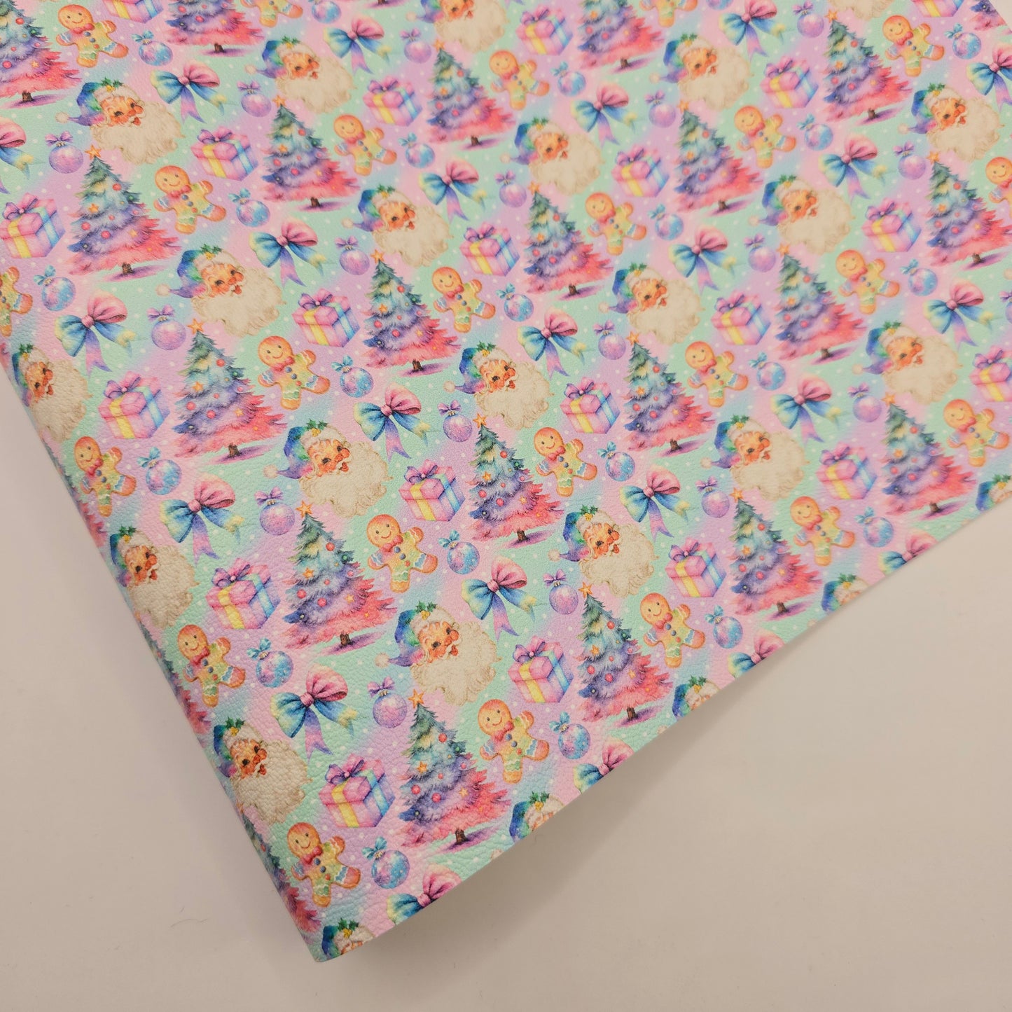 Rainbow Vintage Santa Artisan Leatherette