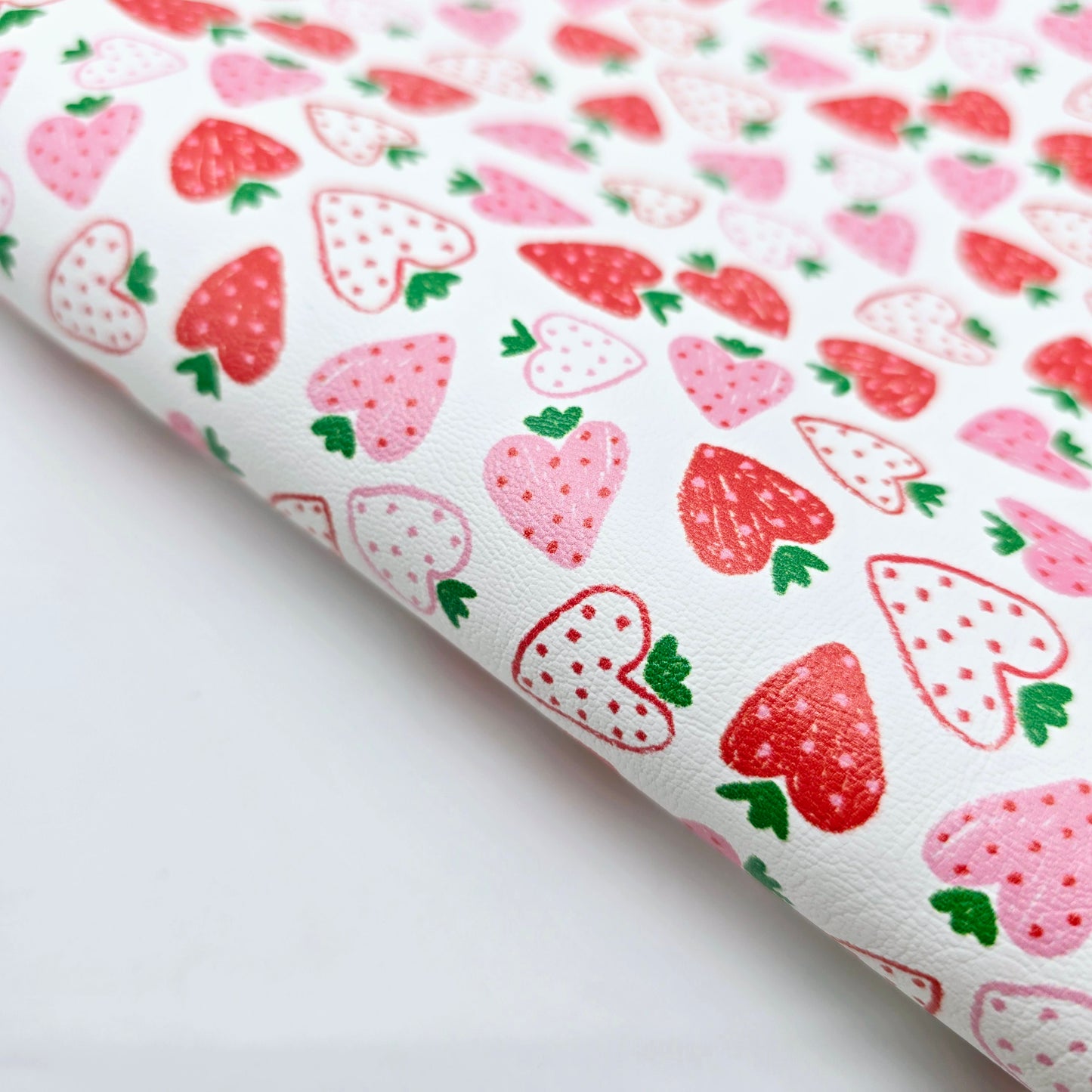 Hand Drawn Strawberries Artisan Leatherette