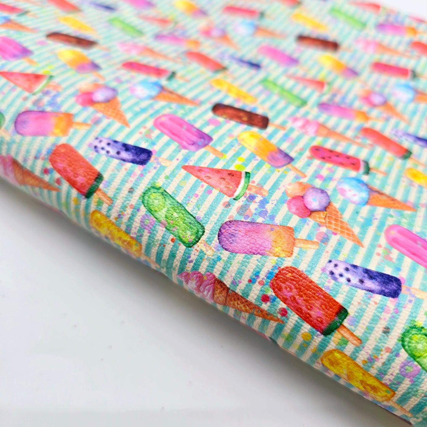 Lollies on Beach Stripes Artisan Leatherette