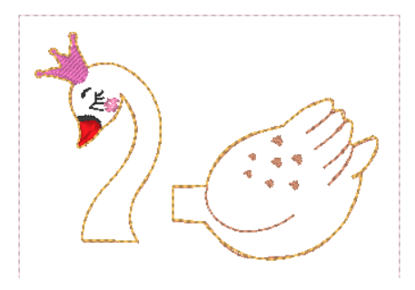 Swan Peekabum | Digital Embroidery File