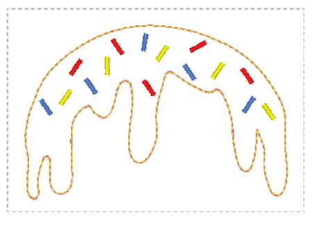 Ice Cream Bow Holder  | Digital Embroidery File