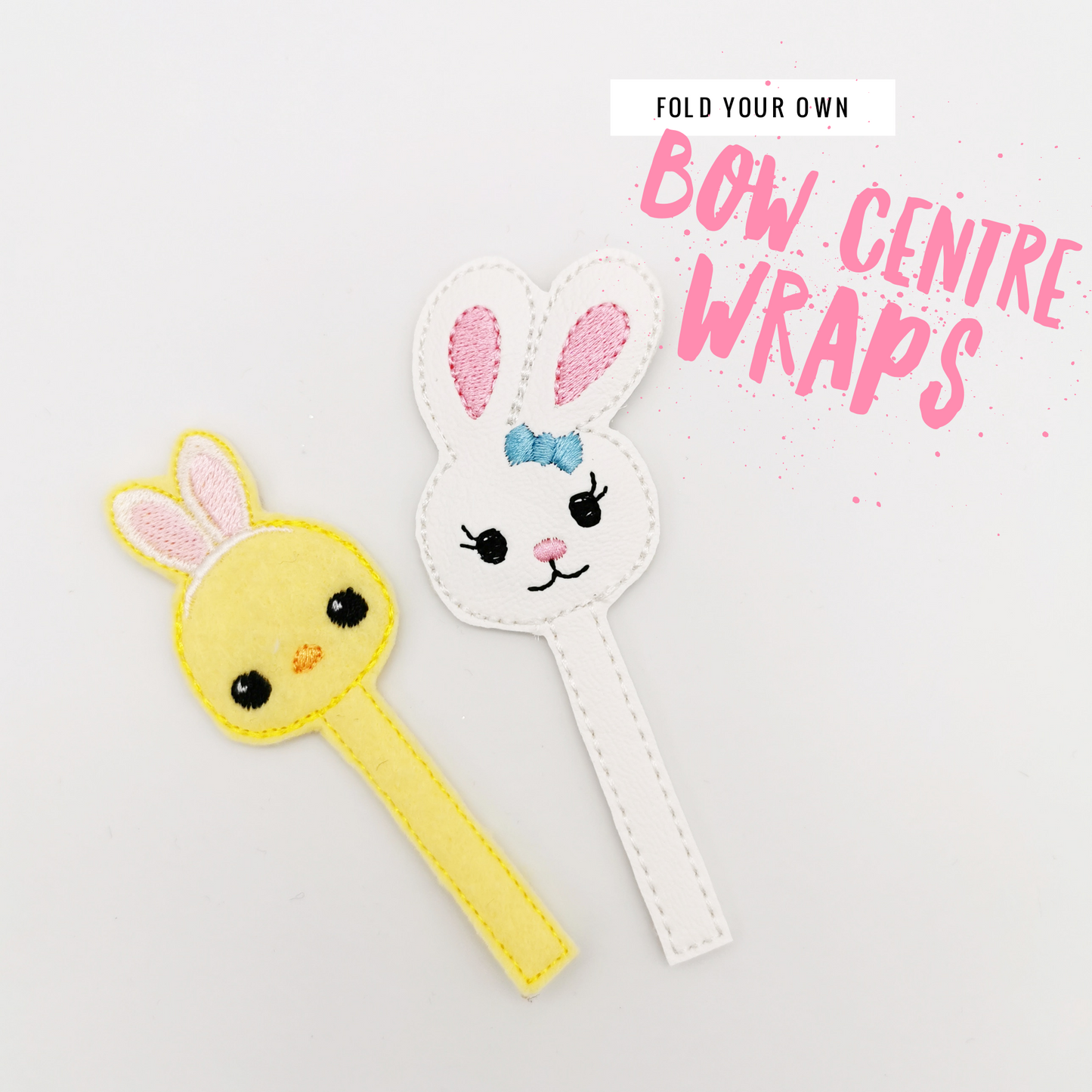 Bunny and Chick Bow Peeker Featuring the Dolly Bow by Felt Better