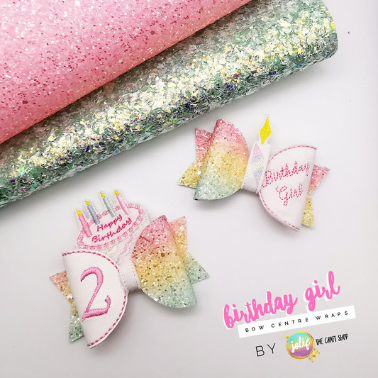 Birthday Girl Bow Half Featuring the Medium Dolly Bow by Felt Better