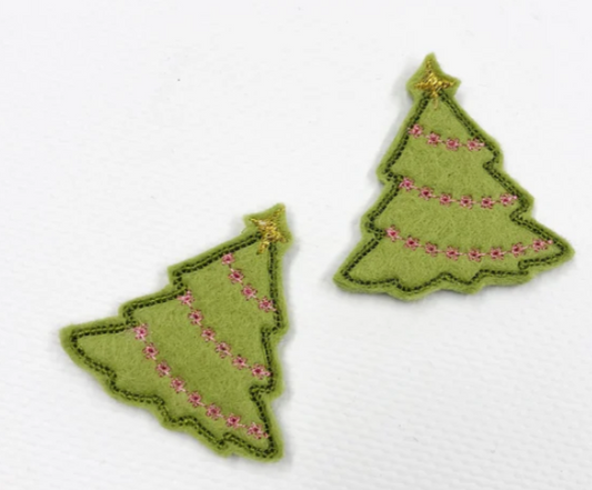 Christmas Tree feltie | in 2 sizes  | Digital Embroidery File