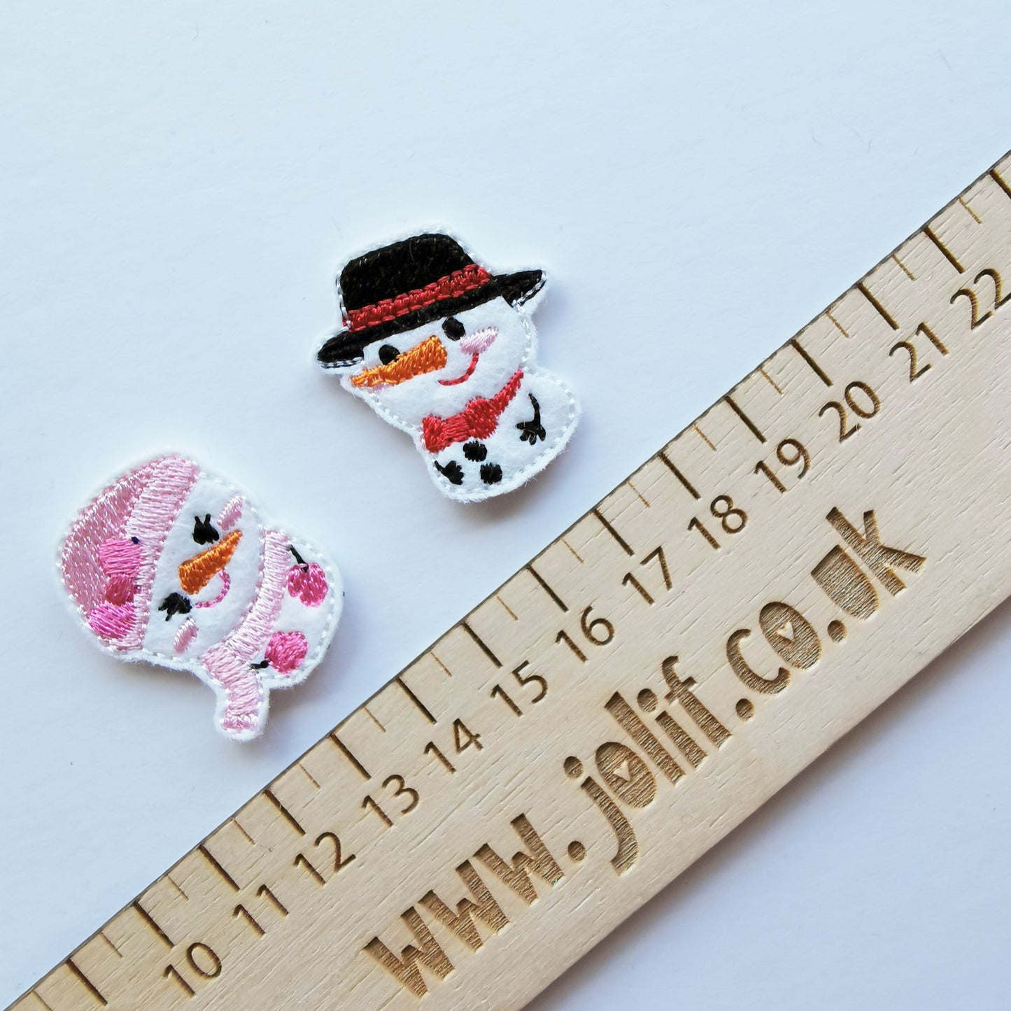 Snow Girl & Snow Man Felties / Strip of 3