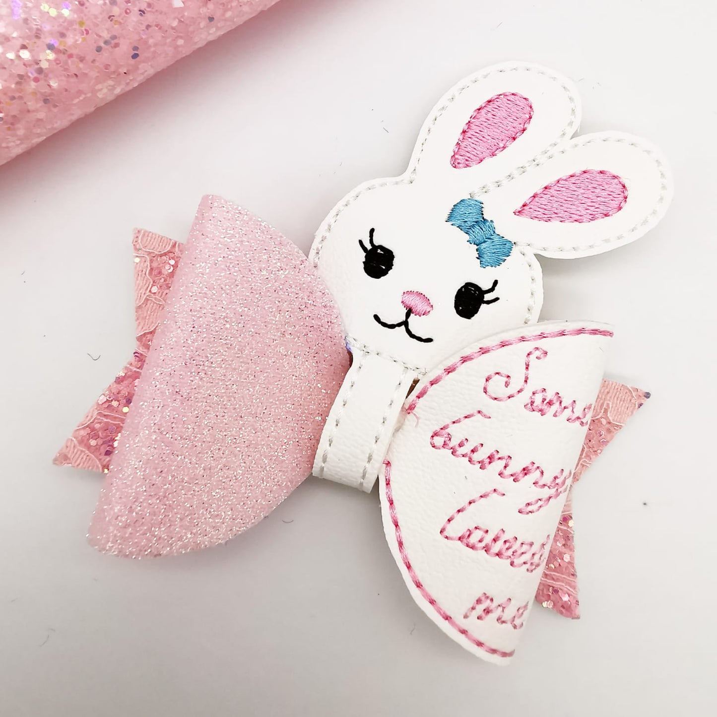 Bunny and Chick Bow Peeker Featuring the Dolly Bow by Felt Better