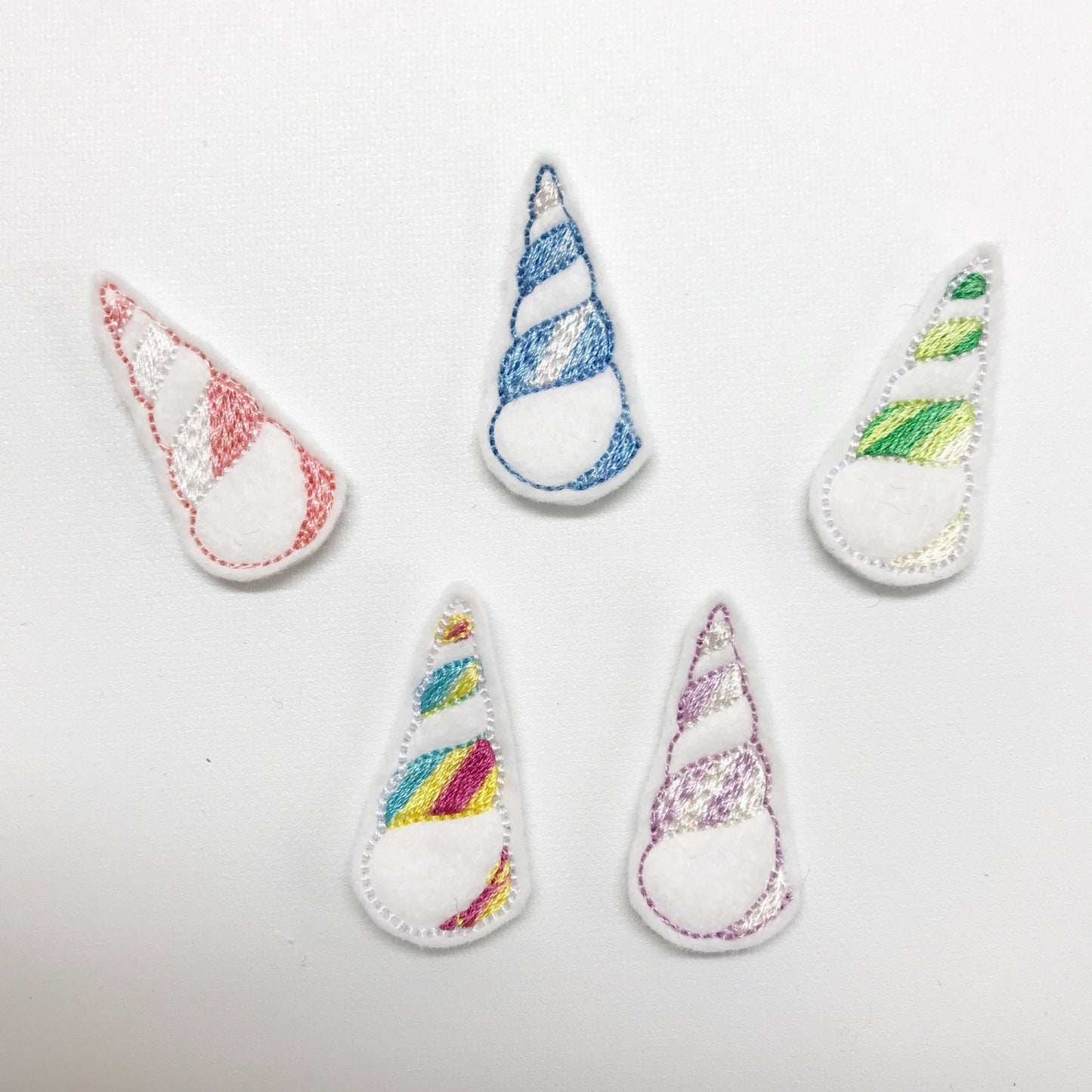 Unicorn Horn Felties - strip of 3