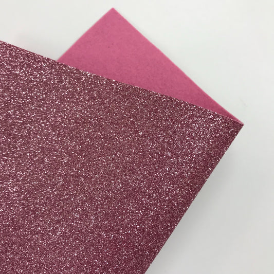 Dusky Pink Glitter Felt