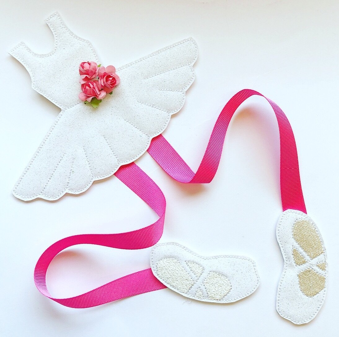 Ballet Girl Bow Holder - Glitter