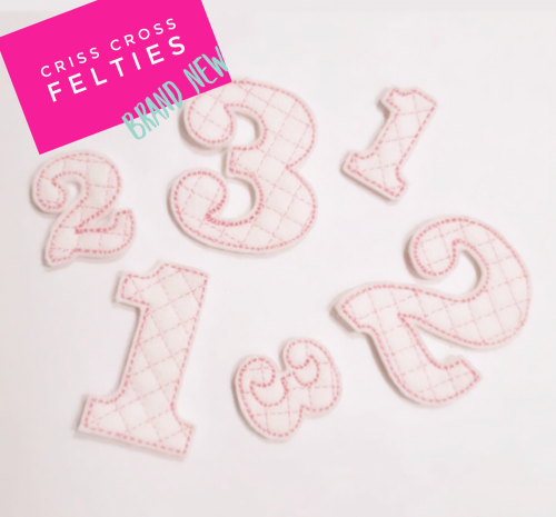 Criss Cross Number Felties