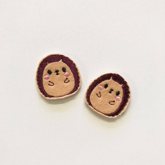 Hedgehog Felties - strip of 3