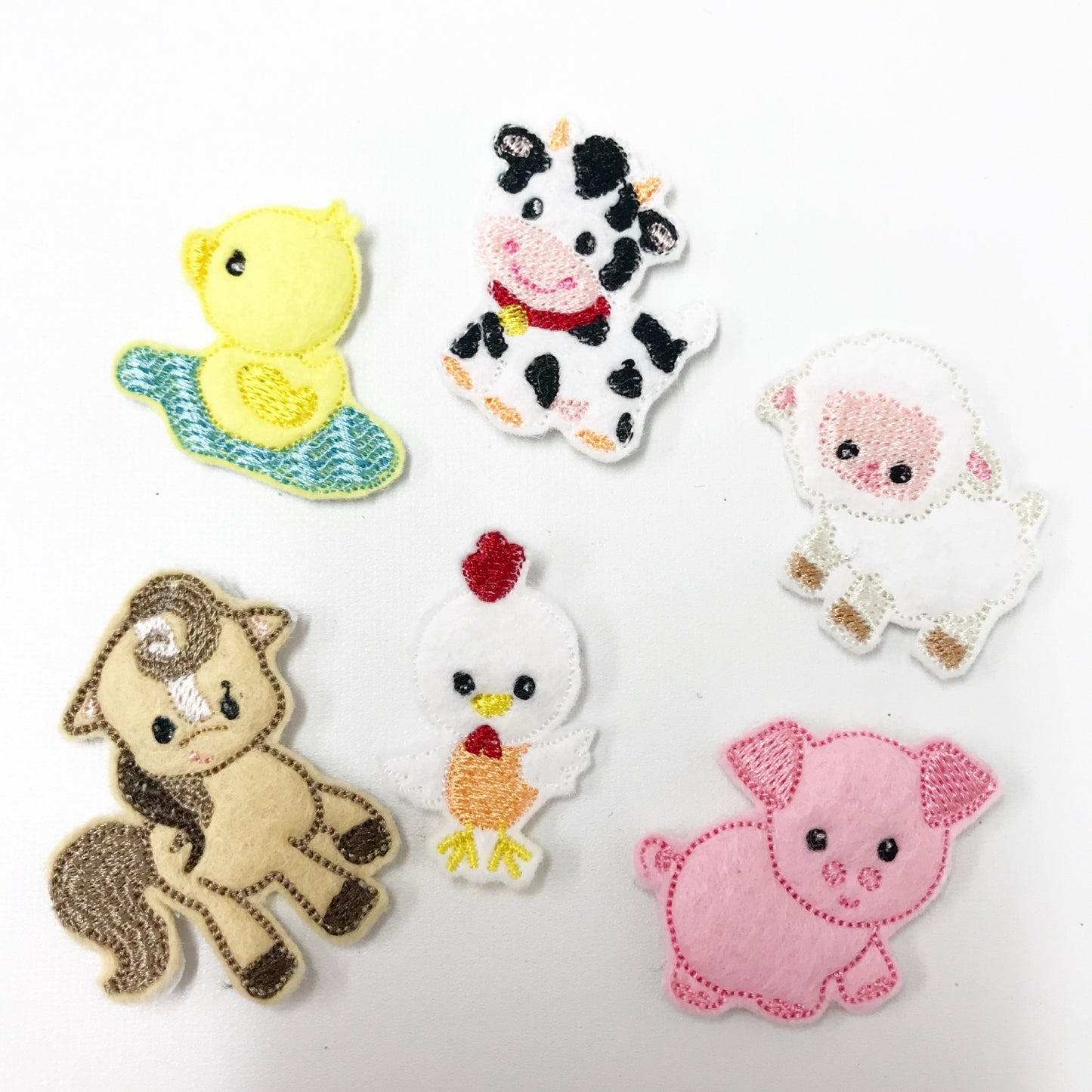 Farmyard Bunch Felties / strips of 3