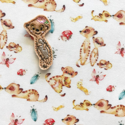 Daisy Meerkat Feltie / strip of 3