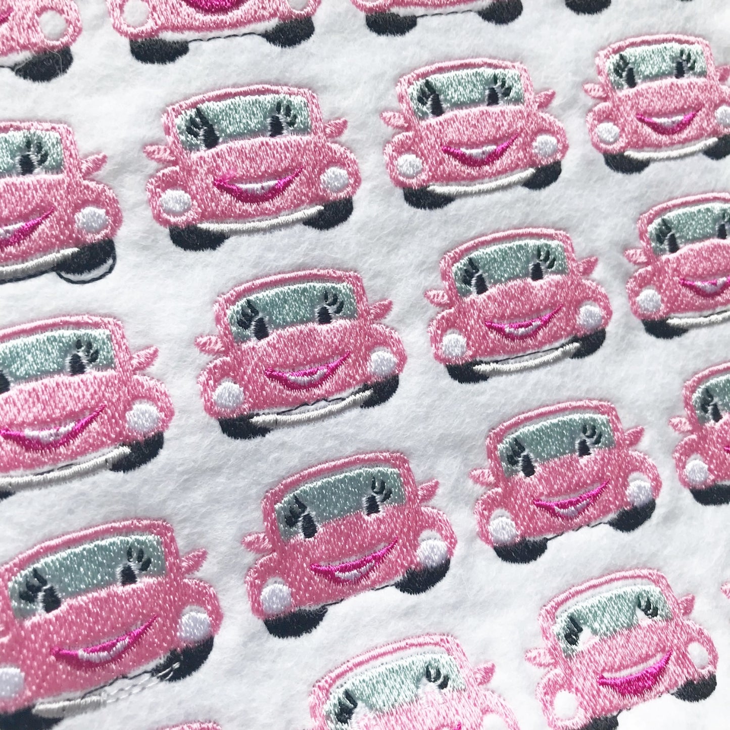 Happy Car Feltie - strip of 3