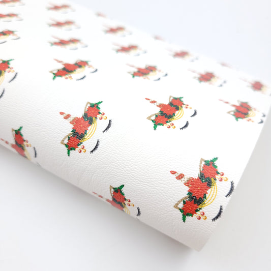 Christmas Sleepy Unicorn Artisan Leatherette