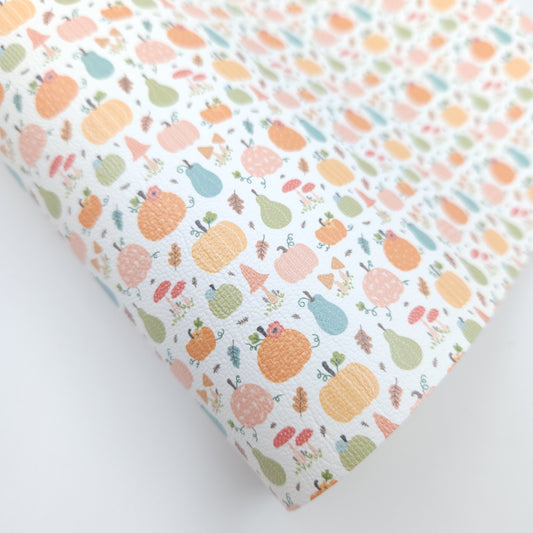 Pumpkin & Toadstools Artisan Leatherette