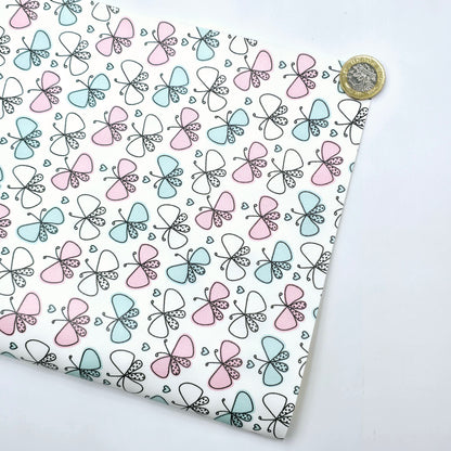 Polka Dot Butterflies Artisan Leatherette