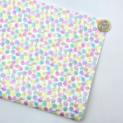 Pastel Unicorn Outline Artisan Leatherette