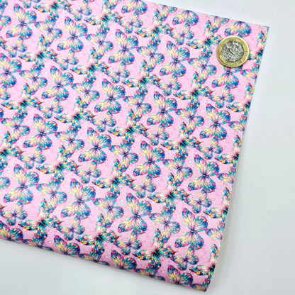 Multi Coloured Butterflies Artisan Leatherette