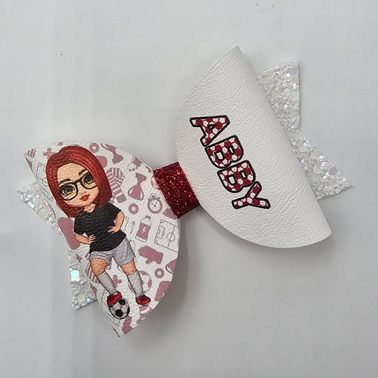 Football Girl Bow Loops Style 3