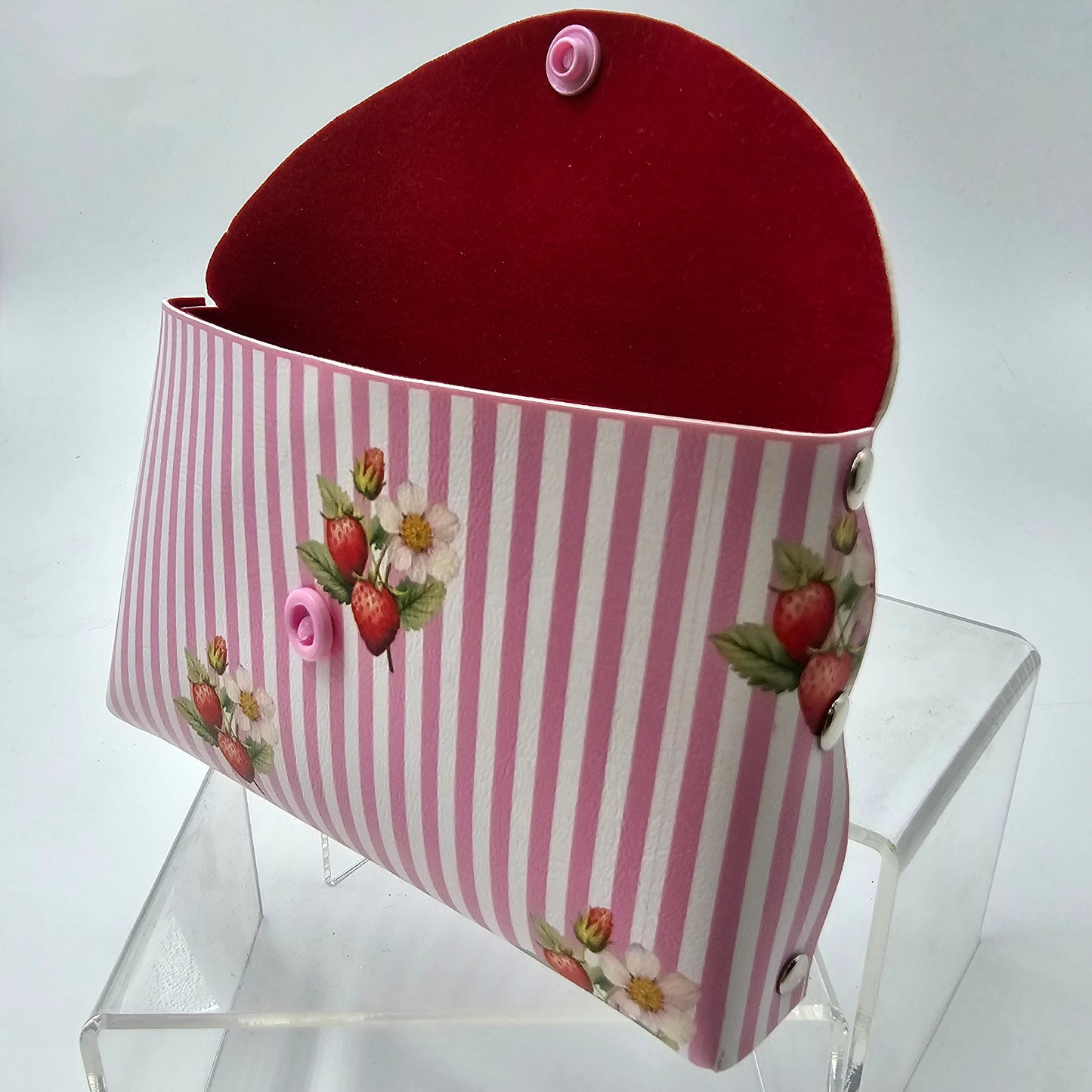 Strawberry Stripes Mini Clutch (More photos will be added soon)