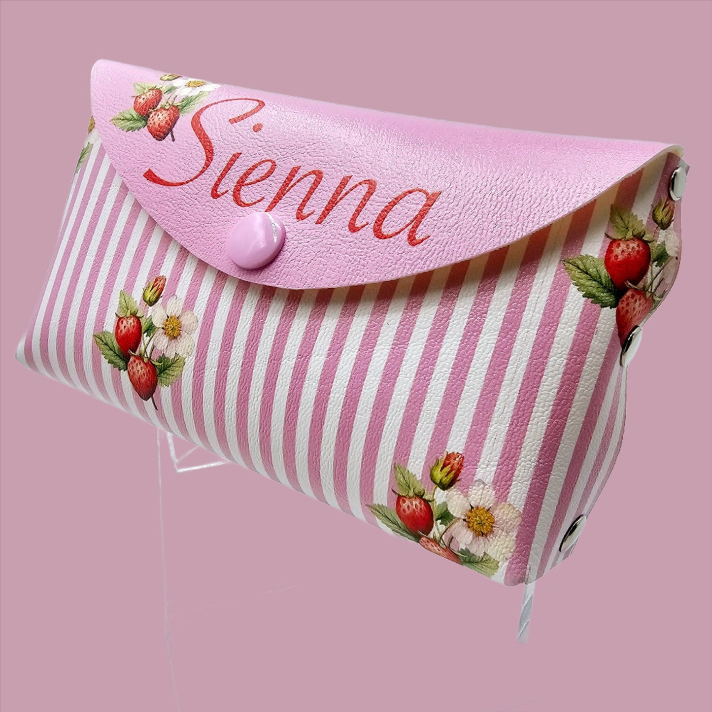 Strawberry Stripes Mini Clutch (More photos will be added soon)