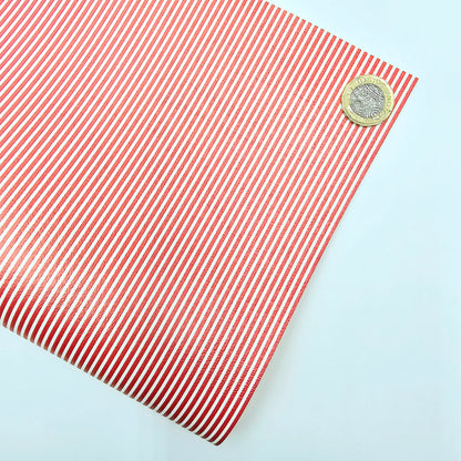 Pink or Red Candy Stripe Artisan Leatherette