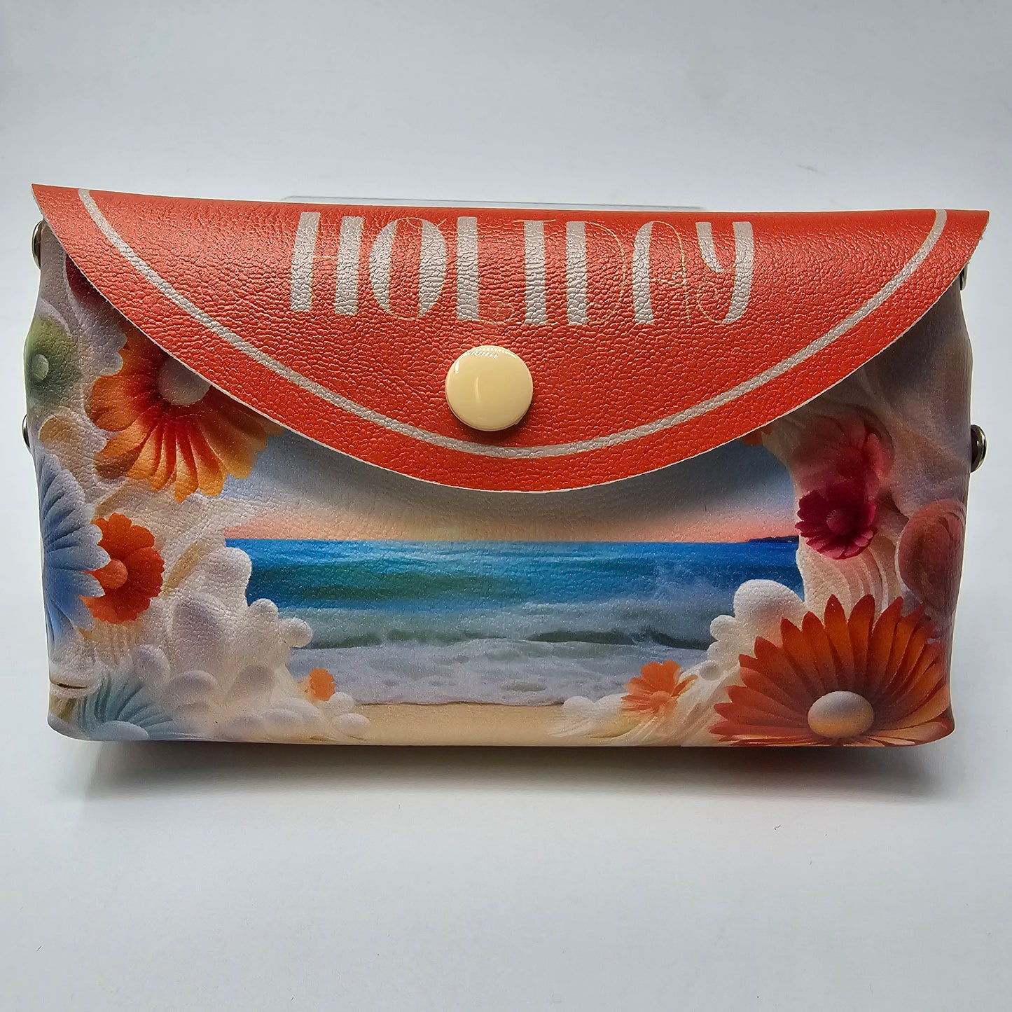 Personalised Beach Scene Mini Clutch