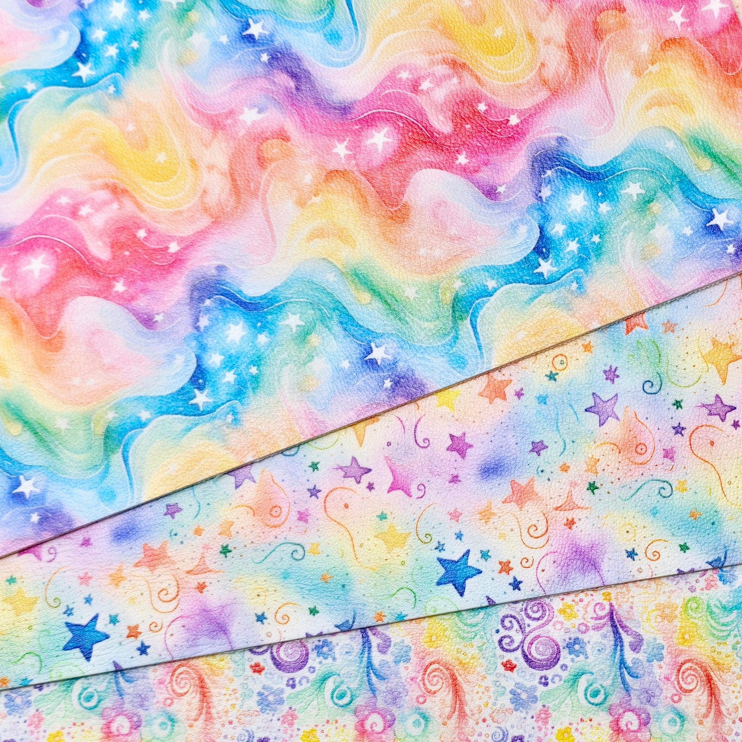 Rainbow Swirls Artisan Leatherette