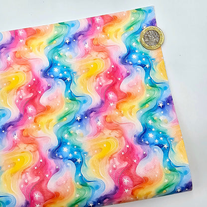 Rainbow Swirls Artisan Leatherette