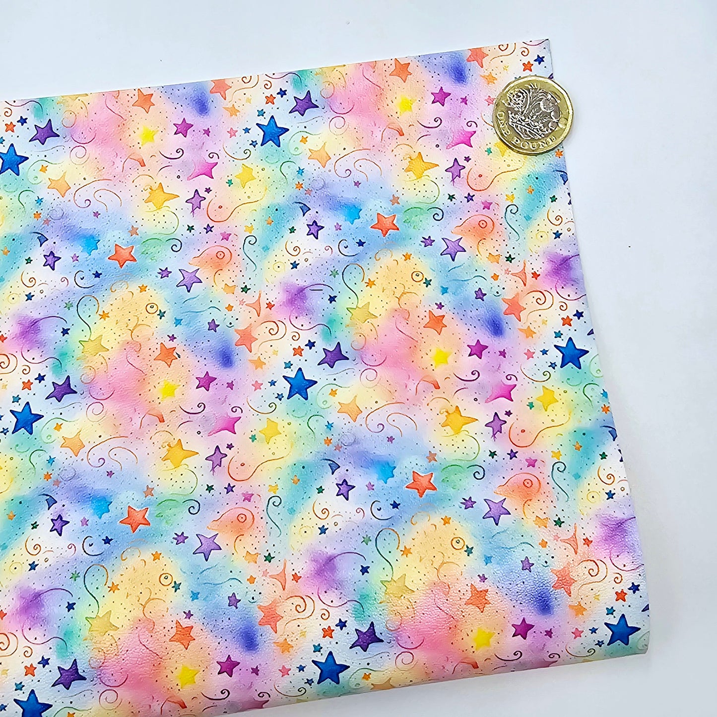 Rainbow Swirls Artisan Leatherette